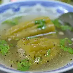 Bitter melon soup at a restaurant in Ho Chi Minh City, Vietnam