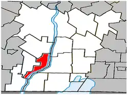 Location within Le Haut-Richelieu RCM