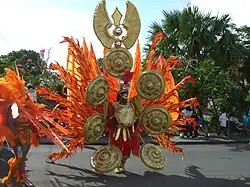 A costumed carnival dancer