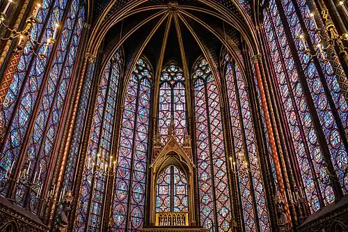 Gothic&nbsp;– Sainte-Chapelle, Paris, by Pierre de Montreuil, 1243–1248[25]