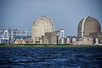 The Salem Nuclear Power Plant, as seen from Delaware Bay