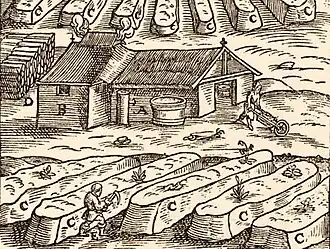 Exterior view of a saltpetre works