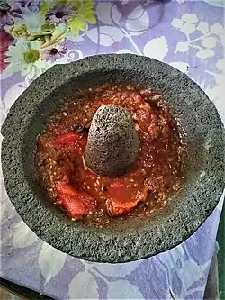 "Salsa de molcajete" , San Juan Achiutla, Oaxaca, México