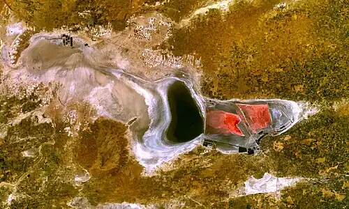 2010 satellite image of Sambhar Salt Lake, India