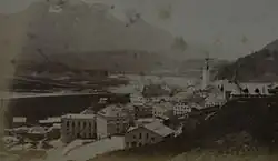 A photograph of Samedan in the circa 1870s