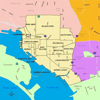 Sherman Heights is located in the central portion of the city of San Diego and part of the Southeastern Planning Area.
