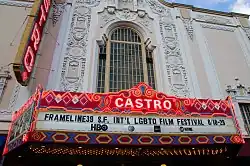 Castro Theatre marquee advertising Frameline Festival