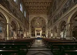 St. Carlo Borromeo (right), Church of San Lorenzo in Damaso, Rome, Italy.
