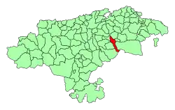 Location of San Roque de Riomiera
