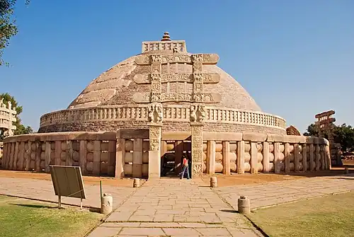 The Great Stupa at Sanchi[25] Decorated toranas built from the 1st c. BCE to the 1st c. CE.[22]