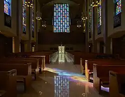 View down the nave toward the gallery