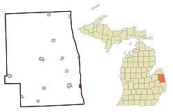 Location of Lexington, Michigan
