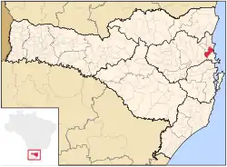Location in the state of Santa Catarina