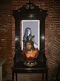 Mater Dolorosa and bust of Jesus with the crown of thorns