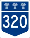 Highway 320 marker