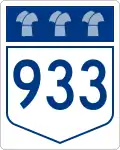 Highway 933 marker