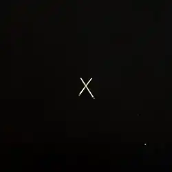 A black background with two intersecting matchsticks making a X shape