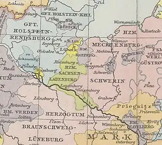 Holstein-Rendsburg and neighbouring territories around 1400
