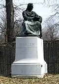 Friedrich Schiller, the German poet, philosopher, historian, and dramatist, statue on Belle Isle