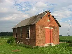Abandoned school in the township's northwest