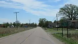 Road signage along Scofield Road