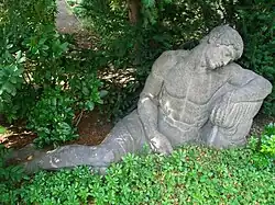 Der Schlaf (The Sleep), 1907, sculpture by Hermann Hosaeus&nbsp;[de] at the I. Städtischer Friedhof Eisackstraße&nbsp;[de]