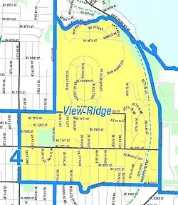 View Ridge Highlighted in Yellow