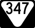 State Route 347 marker