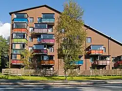 An apartment building built in the 2010s