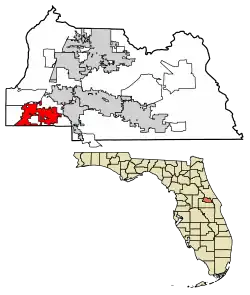 Location of Altamonte Springs in Seminole County, Florida.