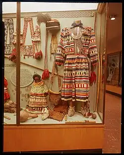 Seminole patchwork in the Museum of the American Indian, ca. 1960