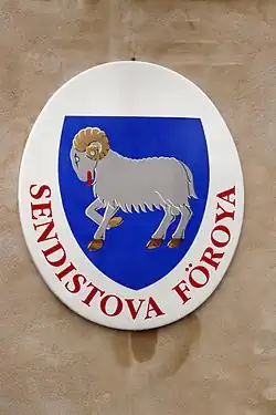 Coat of arms at the Faroese Embassy in Copenhagen