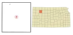Location within Sheridan County and Kansas