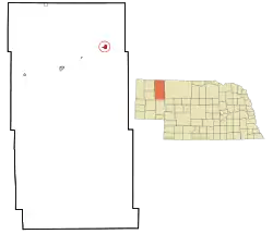 Location within Sheridan County and Nebraska