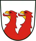 Coat of arms featuring two gules vultures.