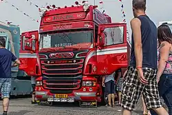 Custom painted Scania R&nbsp;500 with 2009 facelift at the Truckstar Festival 2013 in Assen (NL).