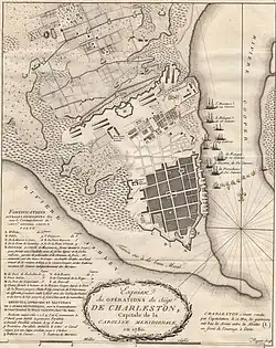 Siege of Charleston map 1780