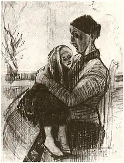 Sien with Child on her Lap, drawing, 1882, Kröller-Müller Museum, Otterlo, The Netherlands (F1071)