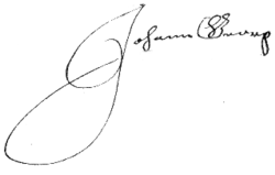 Johann George II's signature