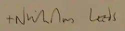Nick Baines's signature
