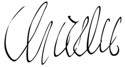 Charles de Bourbon's signature
