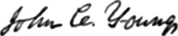 The subject's signature, reading "John C. Young" in cursive script
