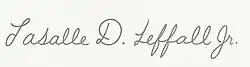 LaSalle D. Leffall Jr. signature