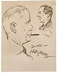 Signed drawing of Harry Hershfield by Manuel Rosenberg 1926