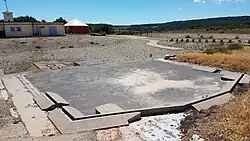 Missile silo cover and technical services building at the Sirene Observatory, Plateau d'Albion