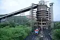 Silo rake loading at NCL Amlohri Coal Mine at Singrauli