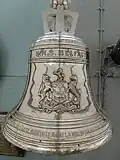 The arms on the bell of HMS Belfast