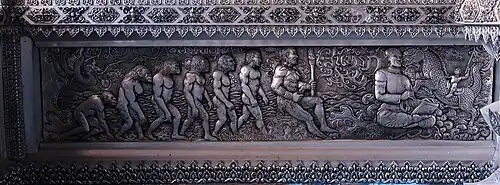 Panel showing the evolution of mankind