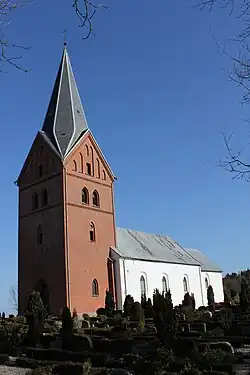 Sindbjerg Church northwest of Lindved