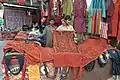 Traditional Sindhi dresses in a cloth shop.